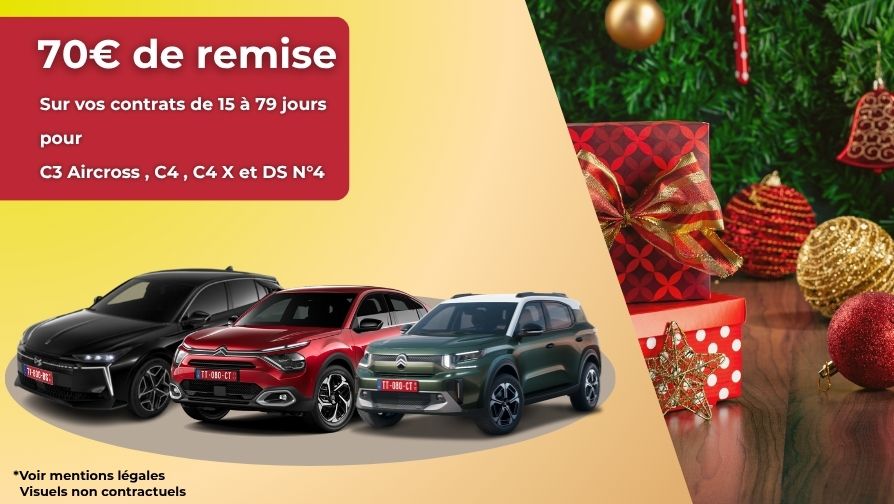 Pour une livraison du 21 novembre 2025 au 31 décembre 2025, bénéficiez de 70€ sur vos contrats jusqu'à 79 jours